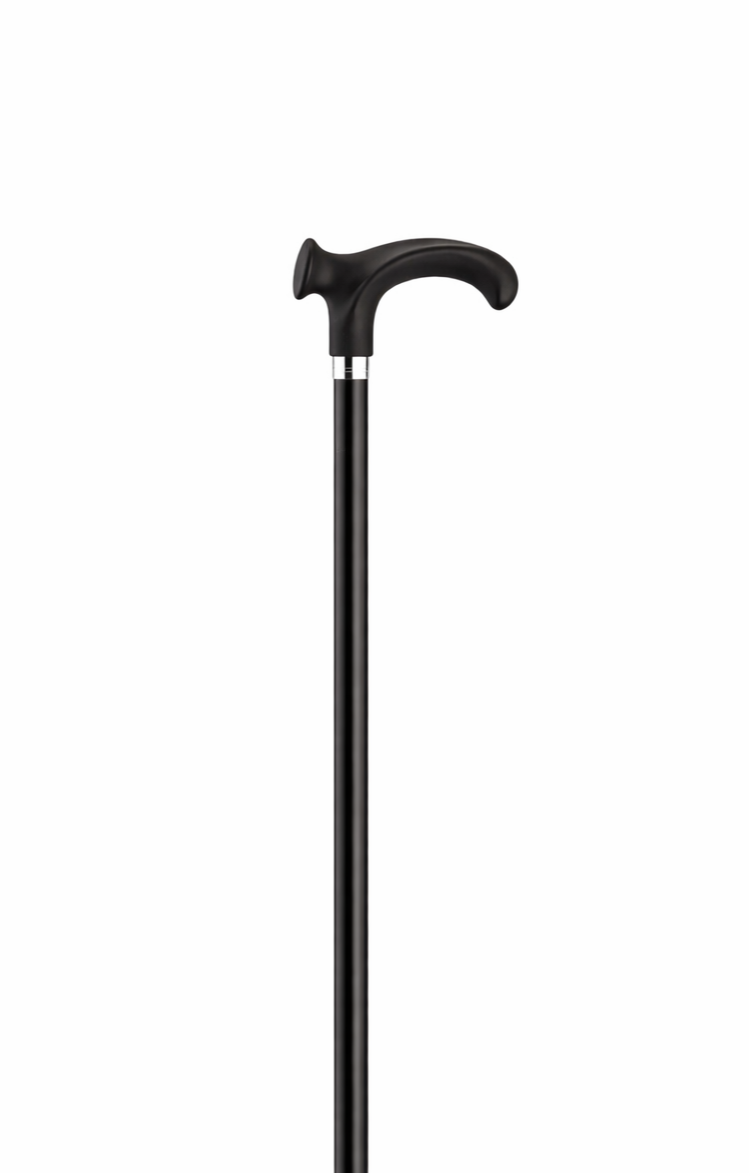 Höhenverstellbarer Leichtmetall-Gehstock Gastrock Softgriff schwarz RELAX für Rechtshänder