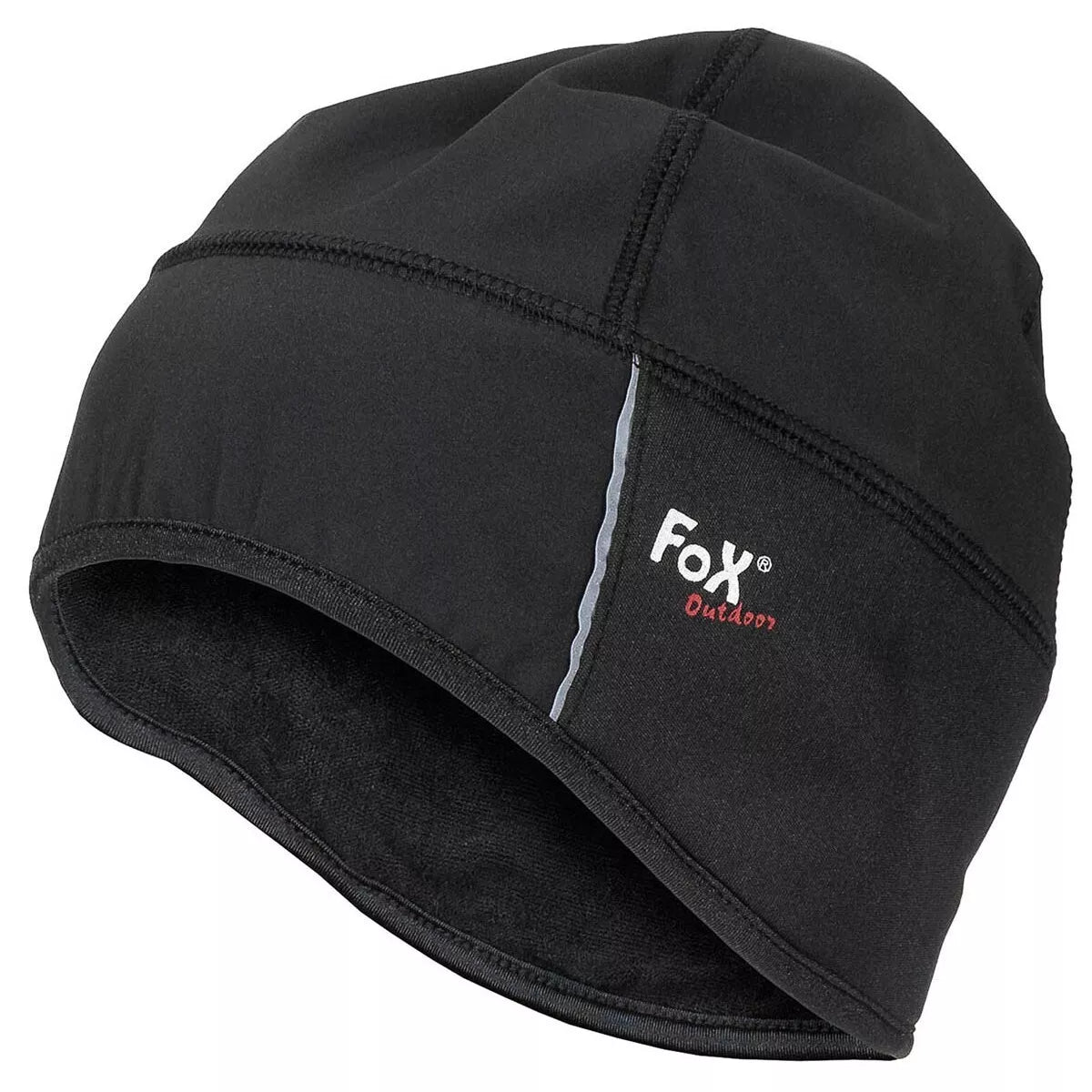 Fox Outdoor Mütze Softshell schwarz wasser-winddicht Laufen Radfahren Wandern