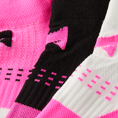 3 Paar Xtreme Multi-Pink Damen Fitnesssocken Größe 35-42