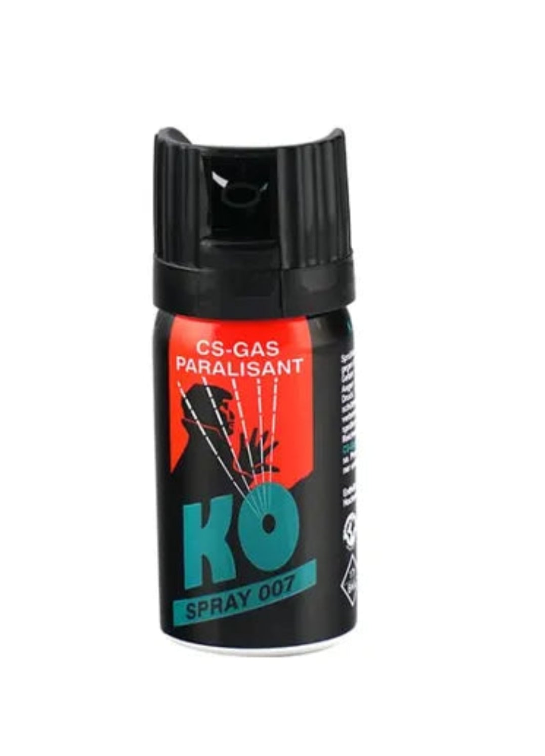 KO CS-Gas Abwehrspray 40ml Breitstrahl –BKA 17R zugelassen – Personenabwehrspray