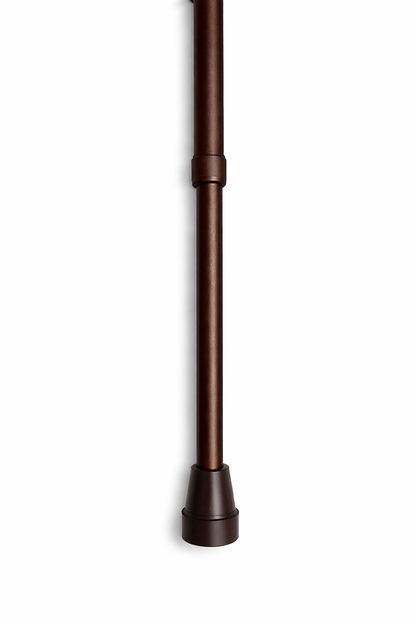 Höhenverstellbarer Leichtmetall-Gehstock Gastrock bronze mit Derbygriff
