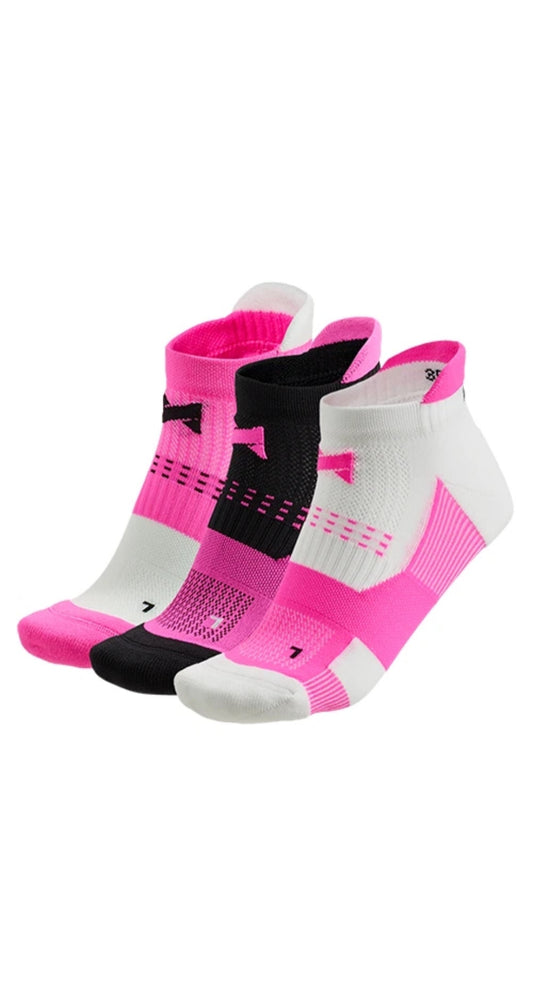 3 Paar Xtreme Multi-Pink Damen Fitnesssocken Größe 35-42