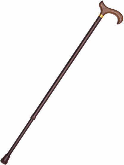 Höhenverstellbarer Leichtmetall-Gehstock Gastrock bronze mit Derbygriff