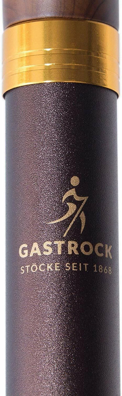 Höhenverstellbarer Leichtmetall-Gehstock Gastrock bronze mit Derbygriff