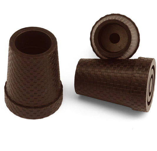 Gastrock Gummipuffer "KARO" mit Stahleinlage braun für Leichtmetall-Gehstöcke Ø16-Ø18mm