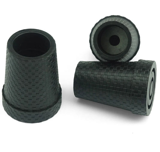 Gastrock Gummipuffer "KARO" mit Stahleinlage schwarz für Leichtmetall-Gehstöcke Ø14-Ø18mm