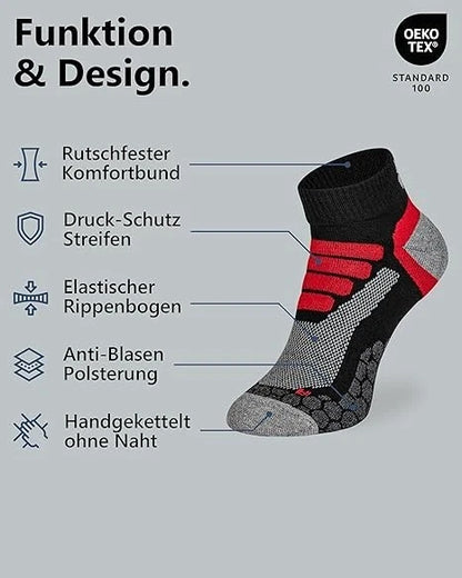 2 Paar Xtreme Wandersocken kurz Trekking Nordic Walking Größe 39-47