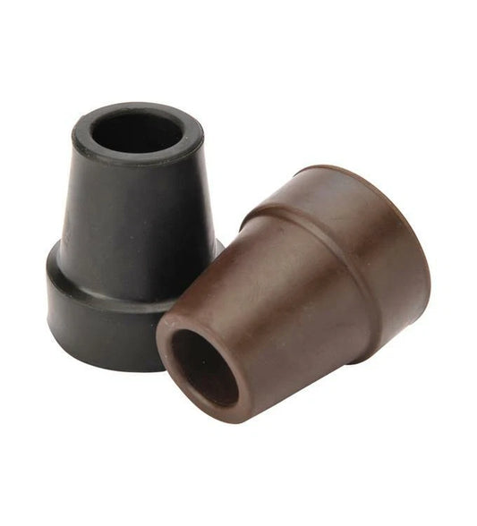 Gastrock Gummipuffer mit Stahleinlage schwarz-braun für Leichtmetall-Gehstöcke Ø16-Ø18mm